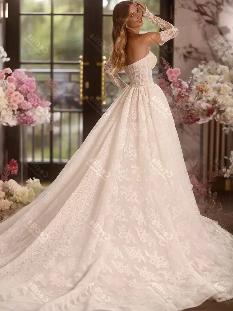 Vintage Wedding Dresses A Line Lace Bridal Gowns Off The Shoulder Robes For Formal Party 2026 Customized Vestidos De Novia 2025 - Image 2