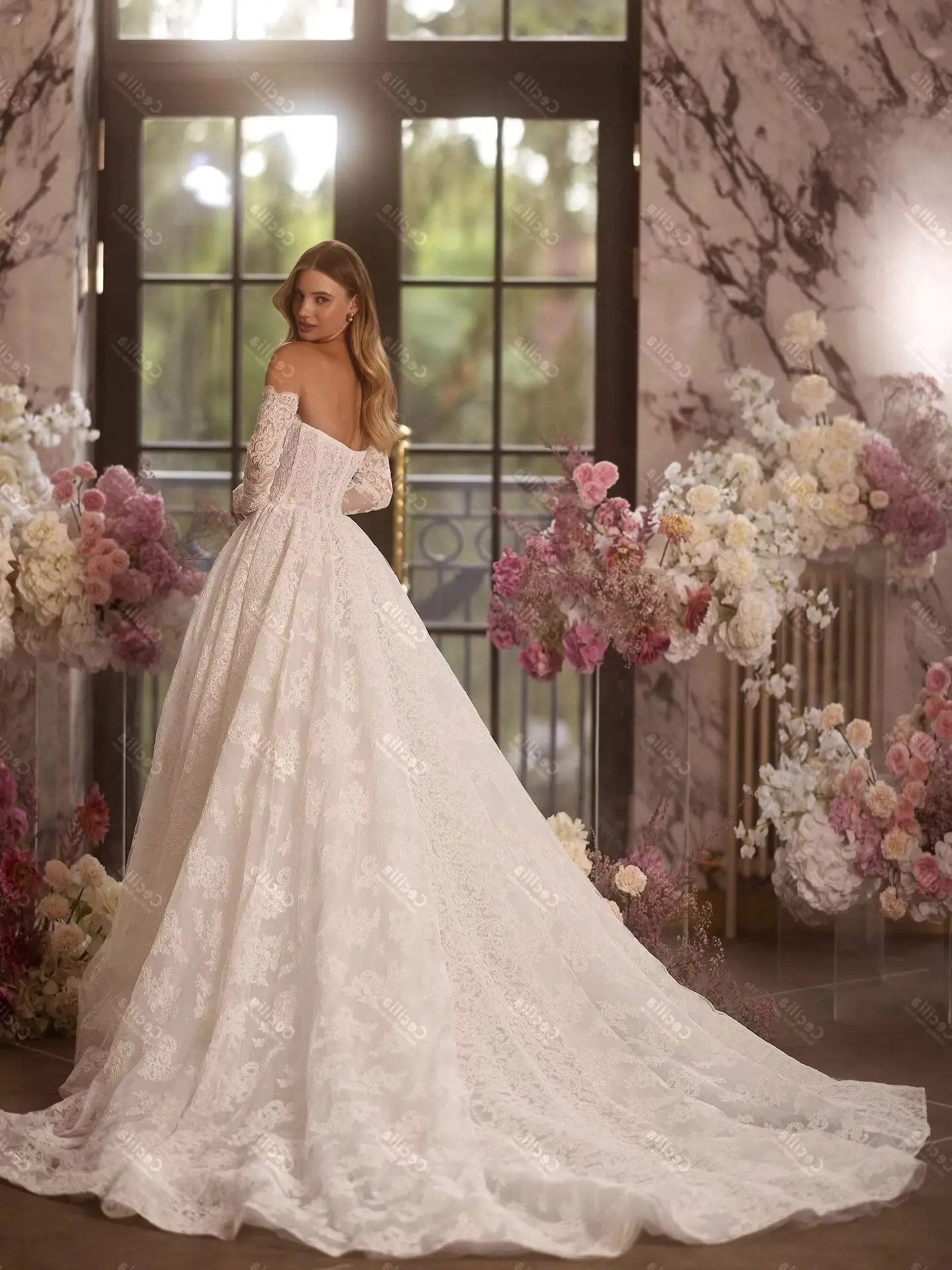 Vintage Wedding Dresses A Line Lace Bridal Gowns Off The Shoulder Robes For Formal Party 2026 Customized Vestidos De Novia 2025 - Image 4